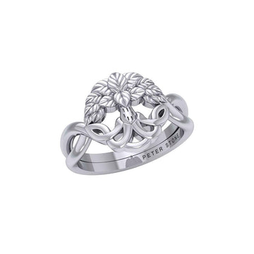 The Tree of Life Silver Puzzle Ring by Peter Stone Jewelry TRI2462 - Jewelry